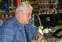 At the bench at Painter’s Grinding